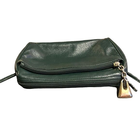 Giani Bernini Dark Green Pebbled Leather Small Crossbody Purse Shoulder Bag - Picture 7 of 12